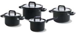 BK Pannenset Flow Cool - Zwart / RVS - 4 Delige Set