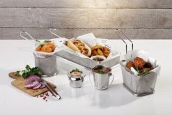 Hendi Frietmandje RVS ø 9 Cm 6 Hendi Frietmandje RVS ø 9 Cm -Keukenbenodigdheden Winkel mini frituurmand rvs snack holder o8 3