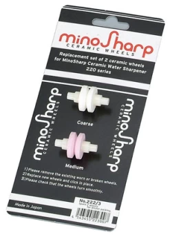 Minosharp Reserve Wieltjes Voor Minosharp Waterslijper 0220 - 2 Stuks 7 Minosharp Reserve Wieltjes Voor Minosharp Waterslijper 0220 - 2 Stuks -Keukenbenodigdheden Winkel minosharp slijpset verpakking 220