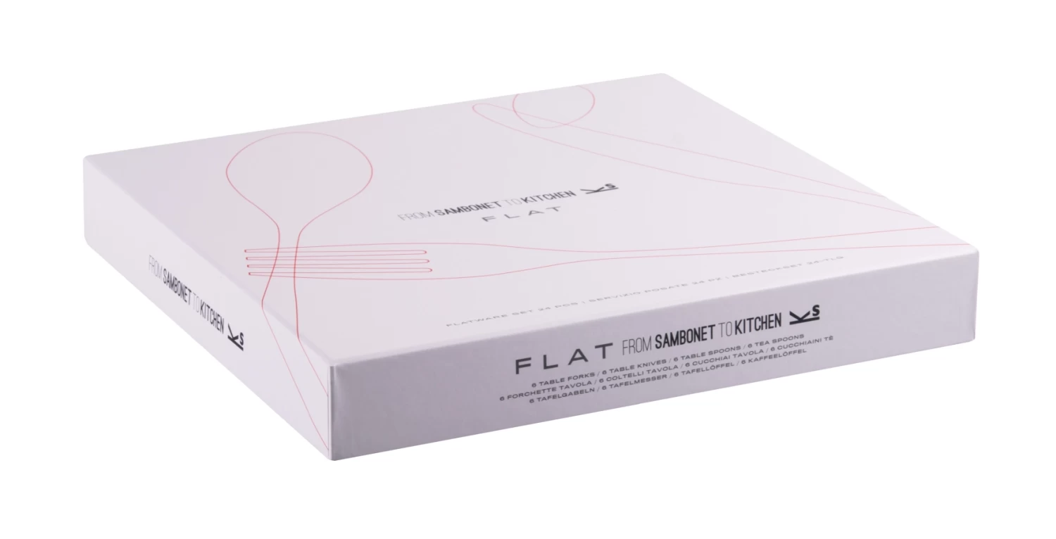 Sambonet Bestekset Flat - Goud - 24 Delig / 6 Personen 4 Sambonet Bestekset Flat - Goud - 24 Delig / 6 Personen - Afbeelding 4