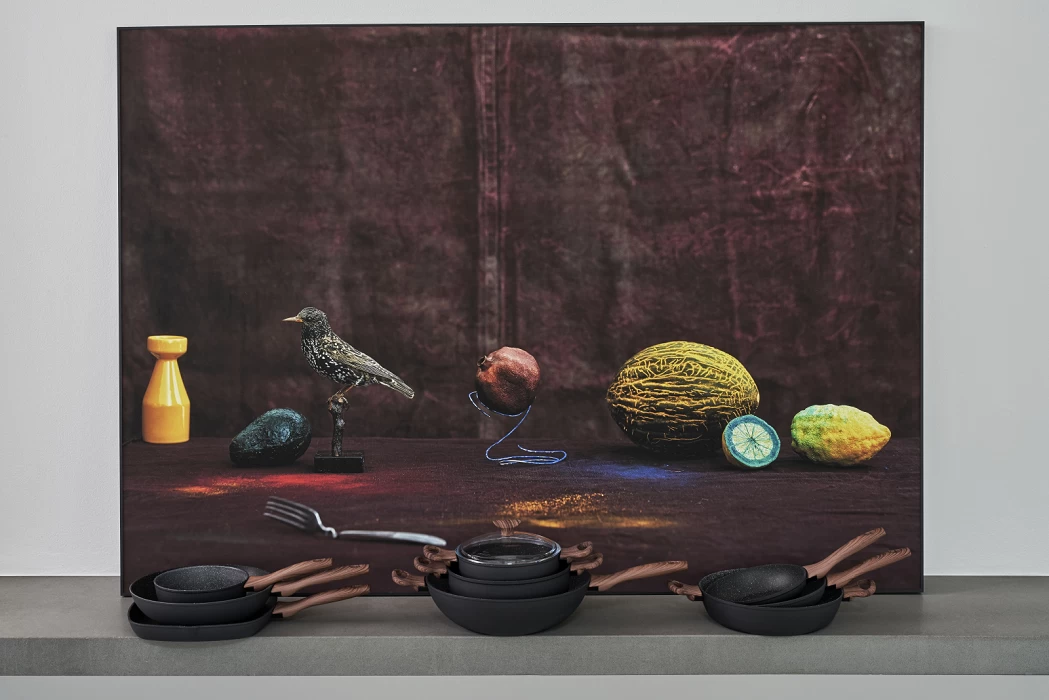 Sambonet Hapjespan Rock 'n' Rose - Zwart - ø 28 Cm / 3.6 Liter - Standaard Anti-aanbaklaag 2 Sambonet Hapjespan Rock 'n' Rose - Zwart - ø 28 Cm / 3.6 Liter - Standaard Anti-aanbaklaag - Afbeelding 2