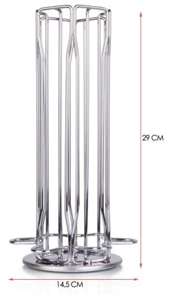 Jay Hill Nespresso Cuphouder - RVS - 42 Stuks -Keukenbenodigdheden Winkel sareva cuphouder nespresso afmetingen