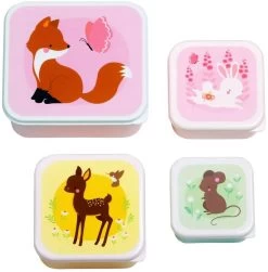 A Little Lovely Company Lunchset - Bosvriendjes -Keukenbenodigdheden Winkel sbsefo27 lr 1 lunch and snack box set forest friends