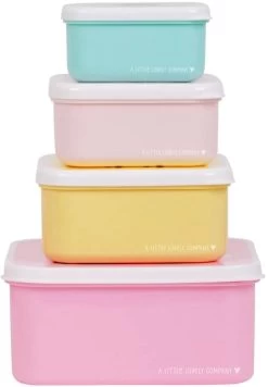 A Little Lovely Company Lunchset - Bosvriendjes -Keukenbenodigdheden Winkel sbsefo27 lr 3 lunch and snack box set forest friends