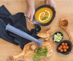 Alessi Staafmixer Plissé - 2 Standen - Grijs - Michele De Lucchi - MDL10 G -Keukenbenodigdheden Winkel staafmixer 3