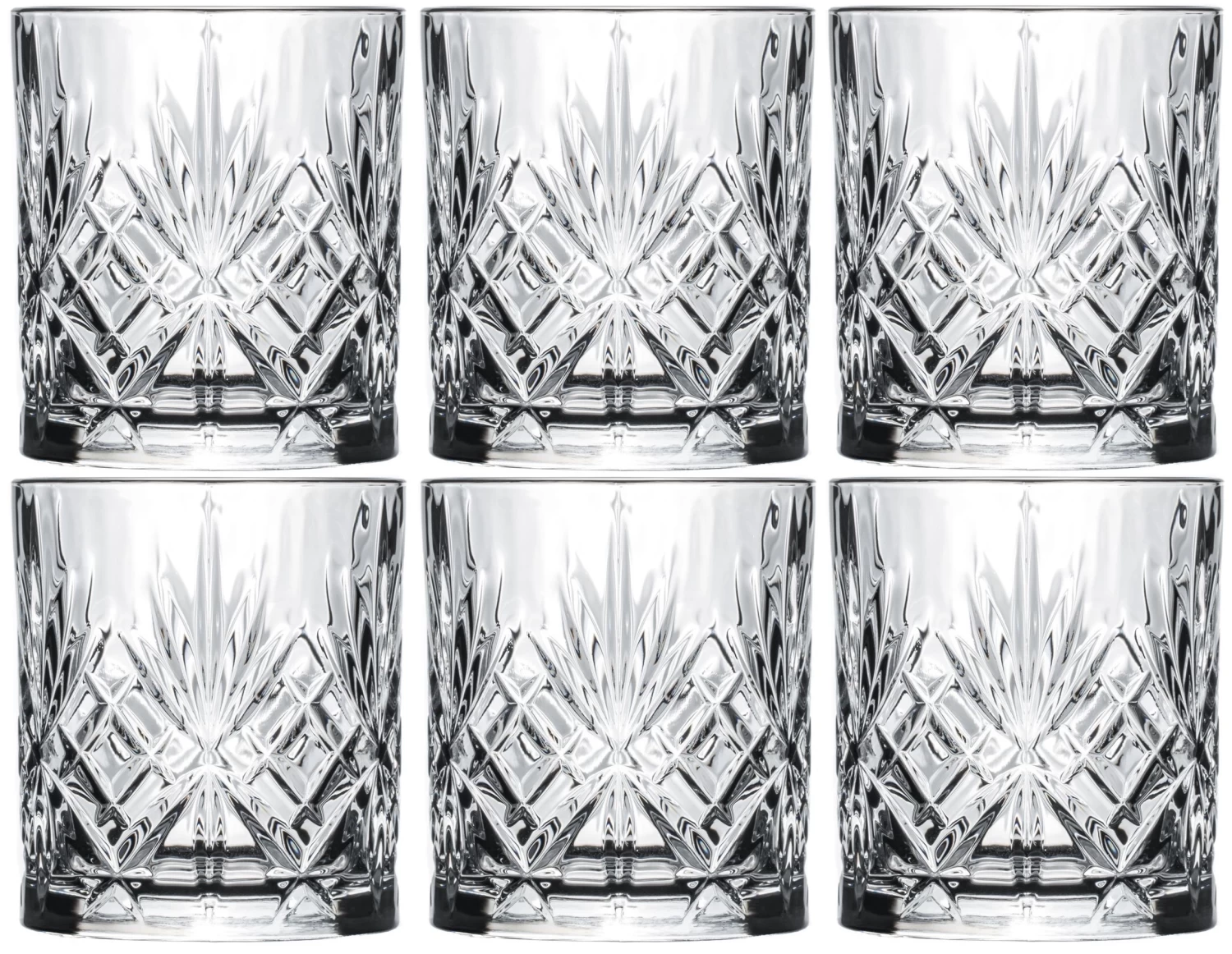 Cookinglife Whiskey Glazen / Cocktailglazen / Waterglazen Moy - 340 Ml - 6 Stuks 1 Cookinglife Whiskey Glazen / Cocktailglazen / Waterglazen Moy - 340 Ml - 6 Stuks